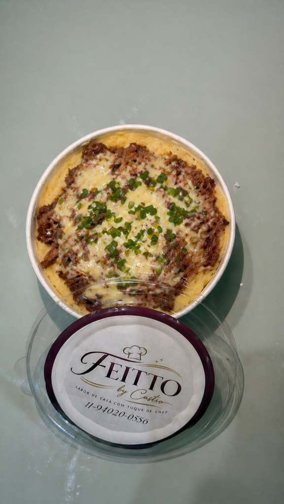 BATATA NO POTE COSTELA COM CHEDDAR
